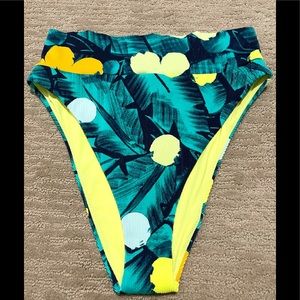 NWOT AERIE HIGH CUT CHEEKY RIBBED BIKINI BOTTOMS